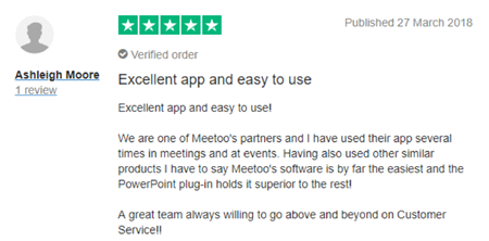 Vevox Trustpilot Review - "Excellent app"