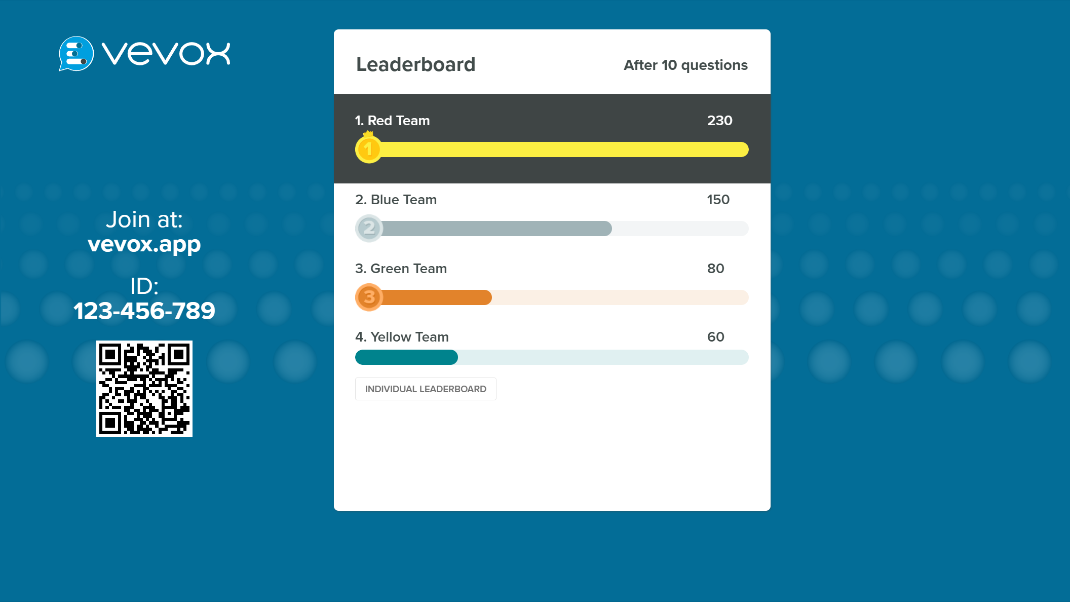 Create engaging team-based quizzes in seconds